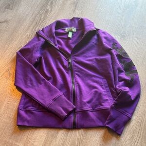 Lauren Active Ralph Lauren Women's Jacket Dragon Purple Embroidered Stretch